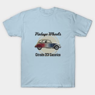 Vintage Wheels - Citroën 2CV Cocorico T-Shirt